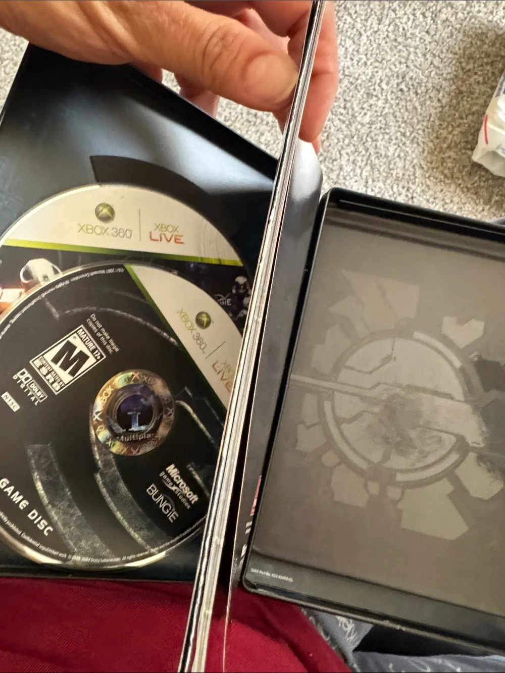 Microsoft Xbox 360 Halo 3 SteelBook with Cyan Emblem